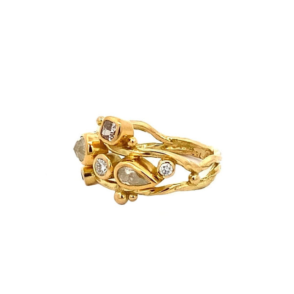 Double Seafire Gold Ring