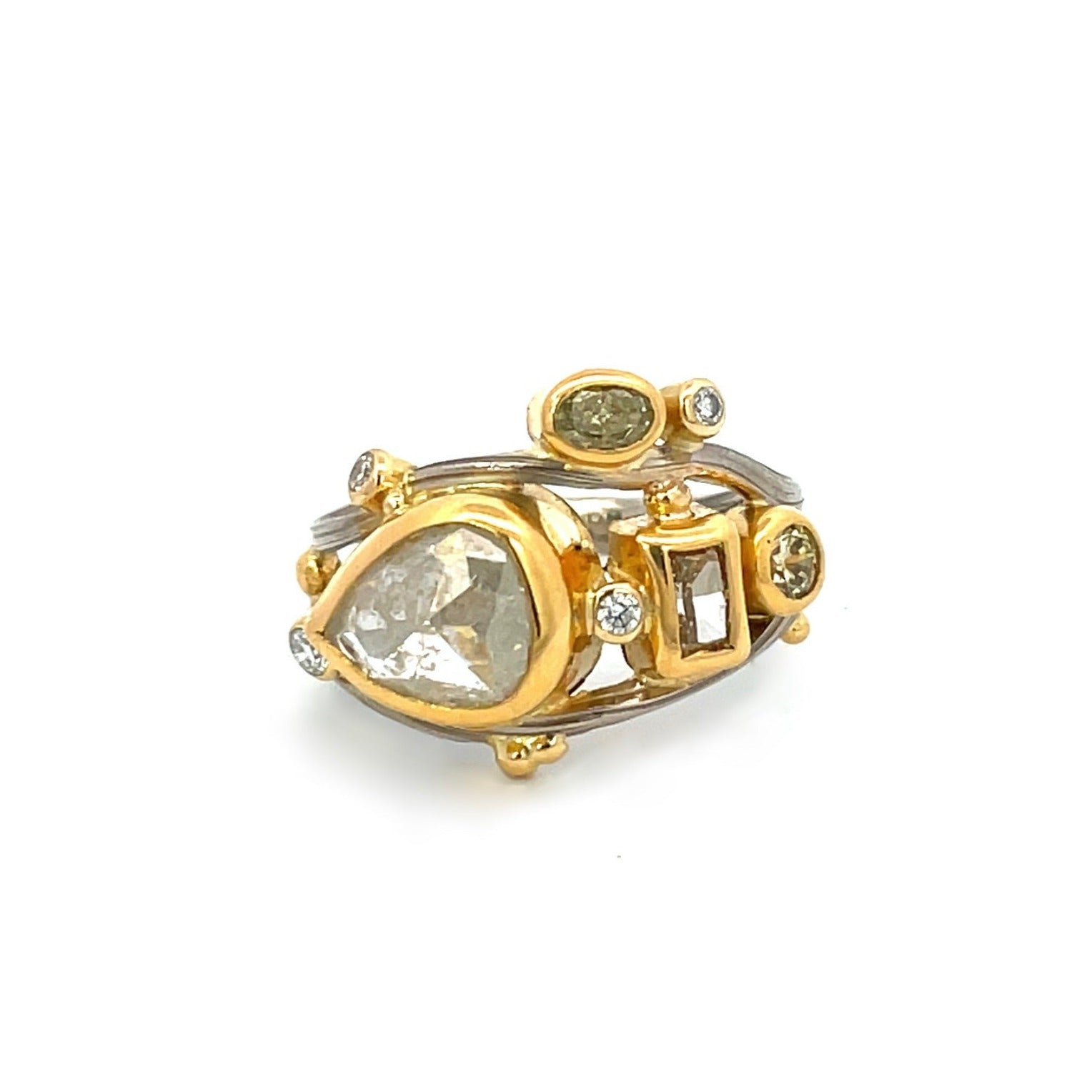 Double Seafire Gold Ring