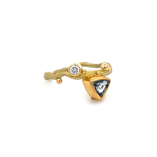 Seafire Gold Tip Ring