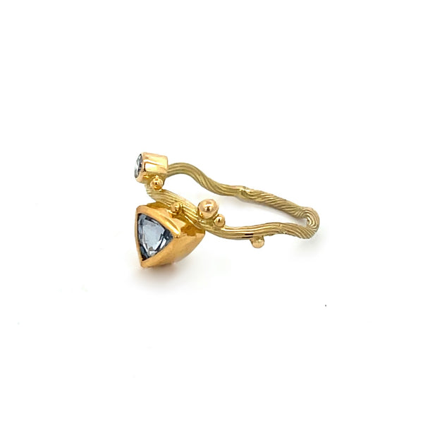 Seafire Gold Tip Ring