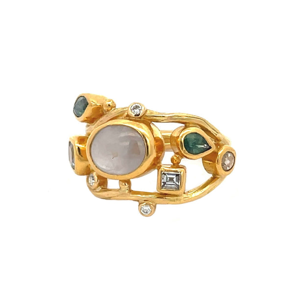 Dobbelt Seafire Guld Ring 