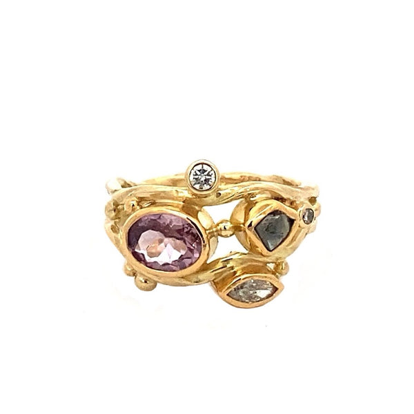 Dobbelt Seafire Guld Ring