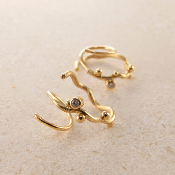 Tallulah guld øreringe mellemstore