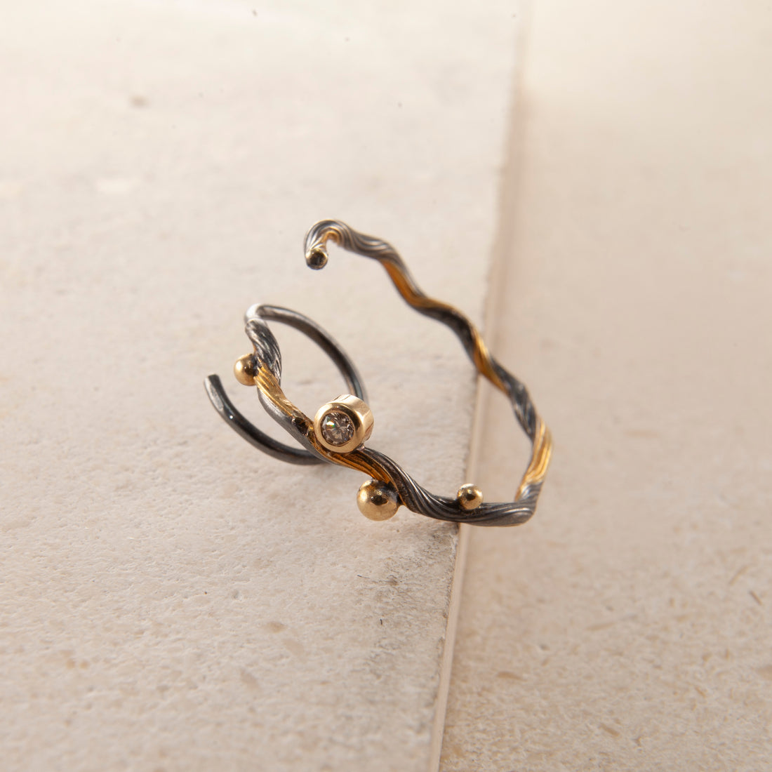 Tallulah silver hoops medium