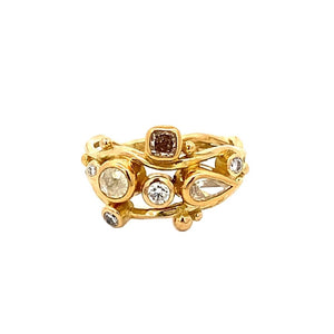 Double Seafire Gold Ring