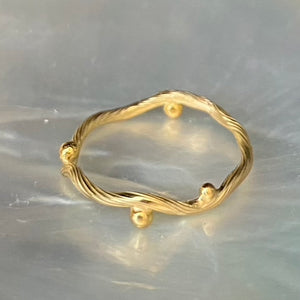 Seafire Gold Tip Ring