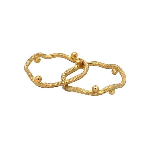 Seafire Gold Tip Ring