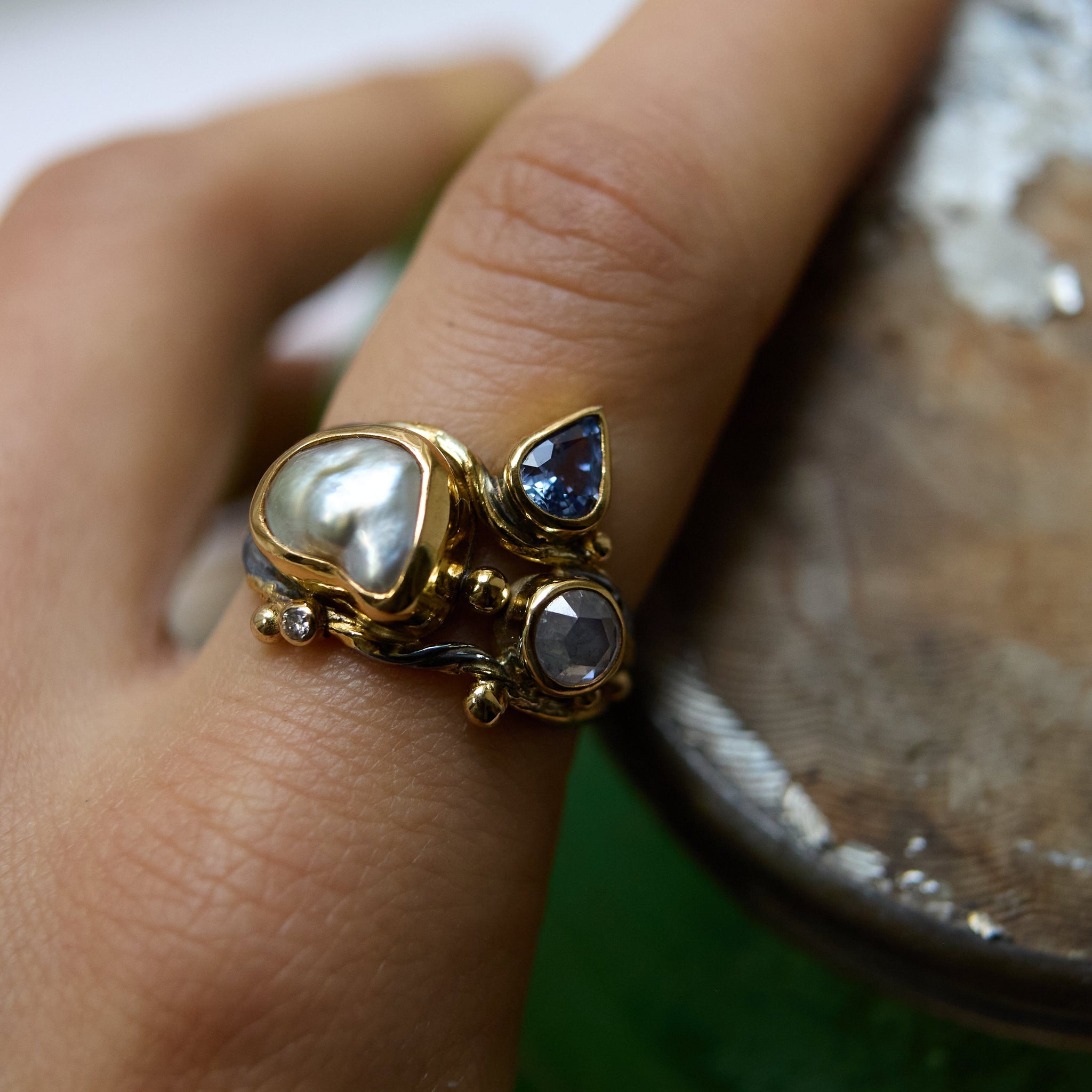 Dobbelt Seafire Sølvring