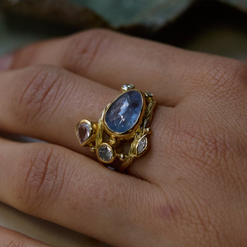 Double Seafire Gold Ring