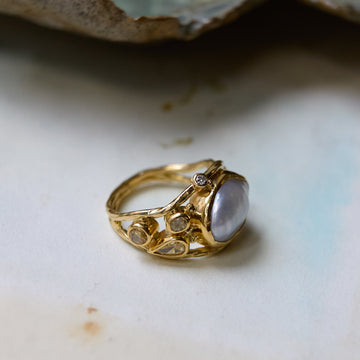 Double Seafire Gold Ring