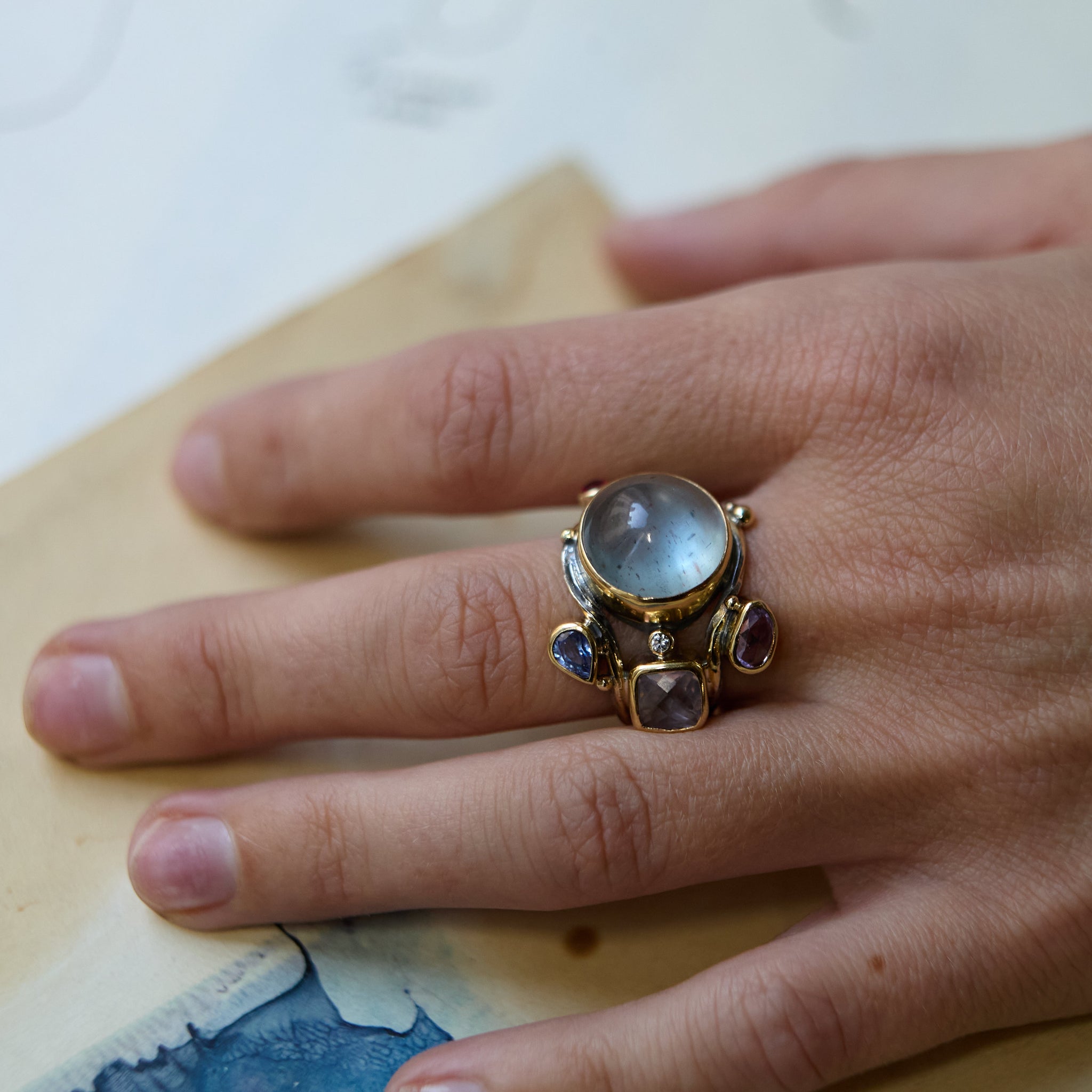 Dobbelt Seafire sølvring