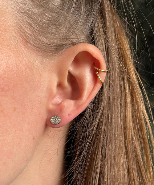 Pavé diamond earrings