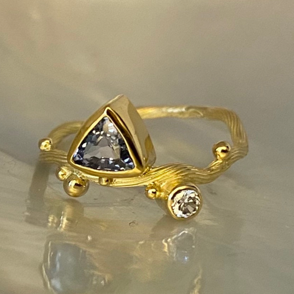 Seafire Gold Tip Ring