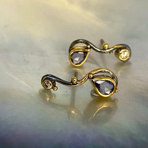 Seafire Silver Earrings