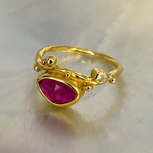 Seafire Gold Ring