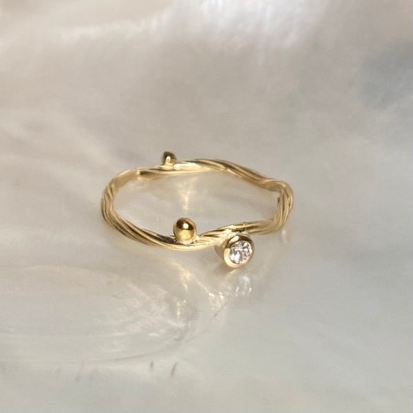 Seafire Gold Tip Ring