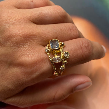 Dobbelt Seafire Guld Ring 