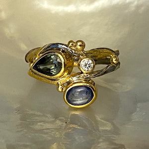 Double Seafire Silver Ring