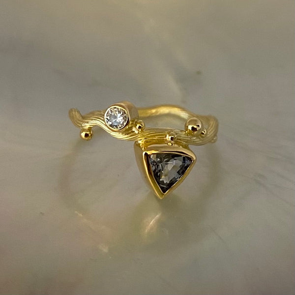 Seafire Gold Tip Ring