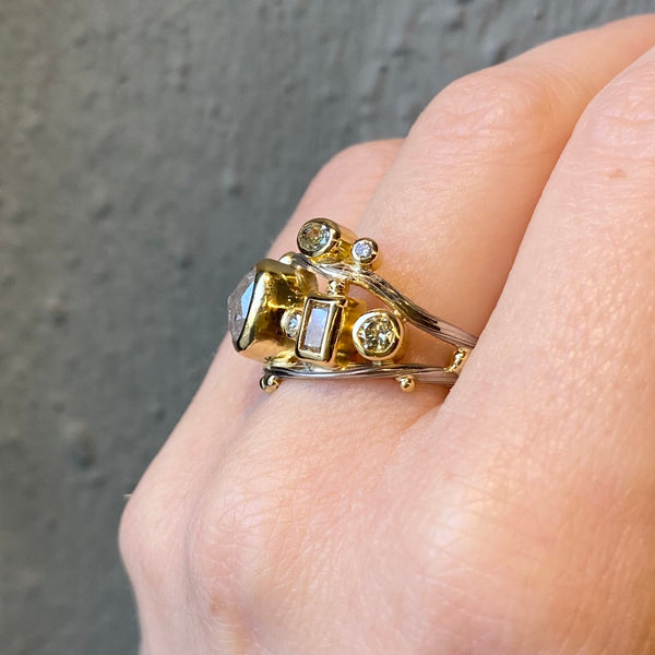 Double Seafire Gold Ring