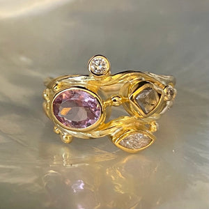 Double Seafire Gold Ring