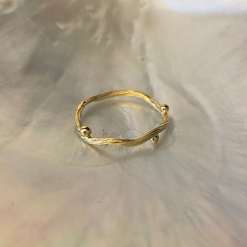 Seafire Gold Tip Ring