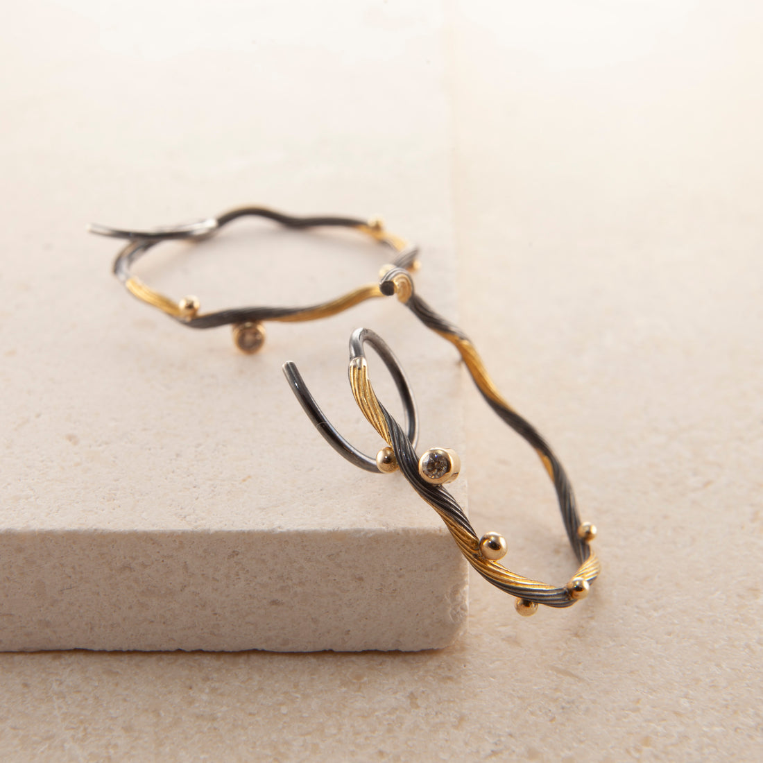 Tallulah silver hoops large