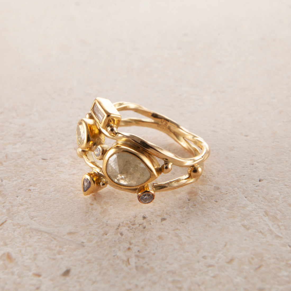 Dobbelt Seafire guld ring