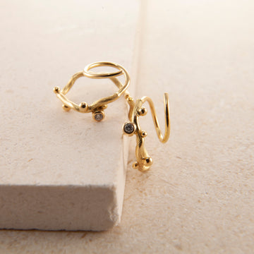 Tallulah gold hoops small