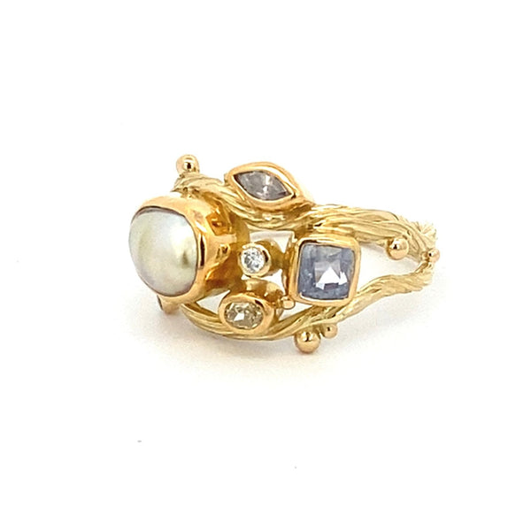 Double Seafire Gold Ring