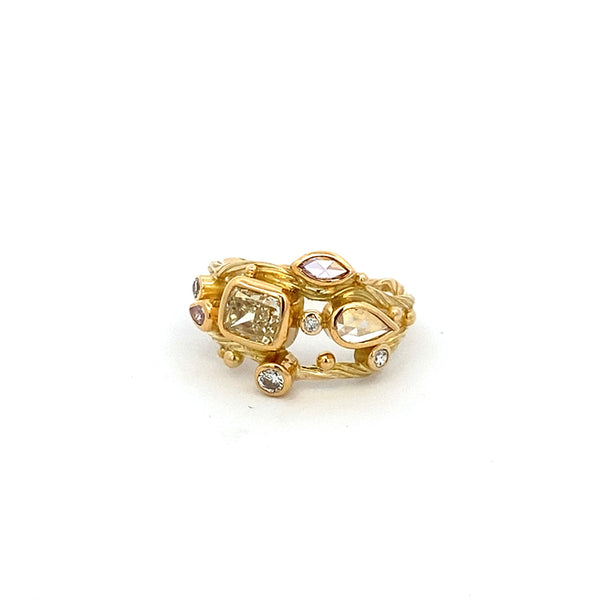 Double Seafire Gold Ring