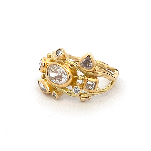 Dobbelt Seafire Guld Ring 