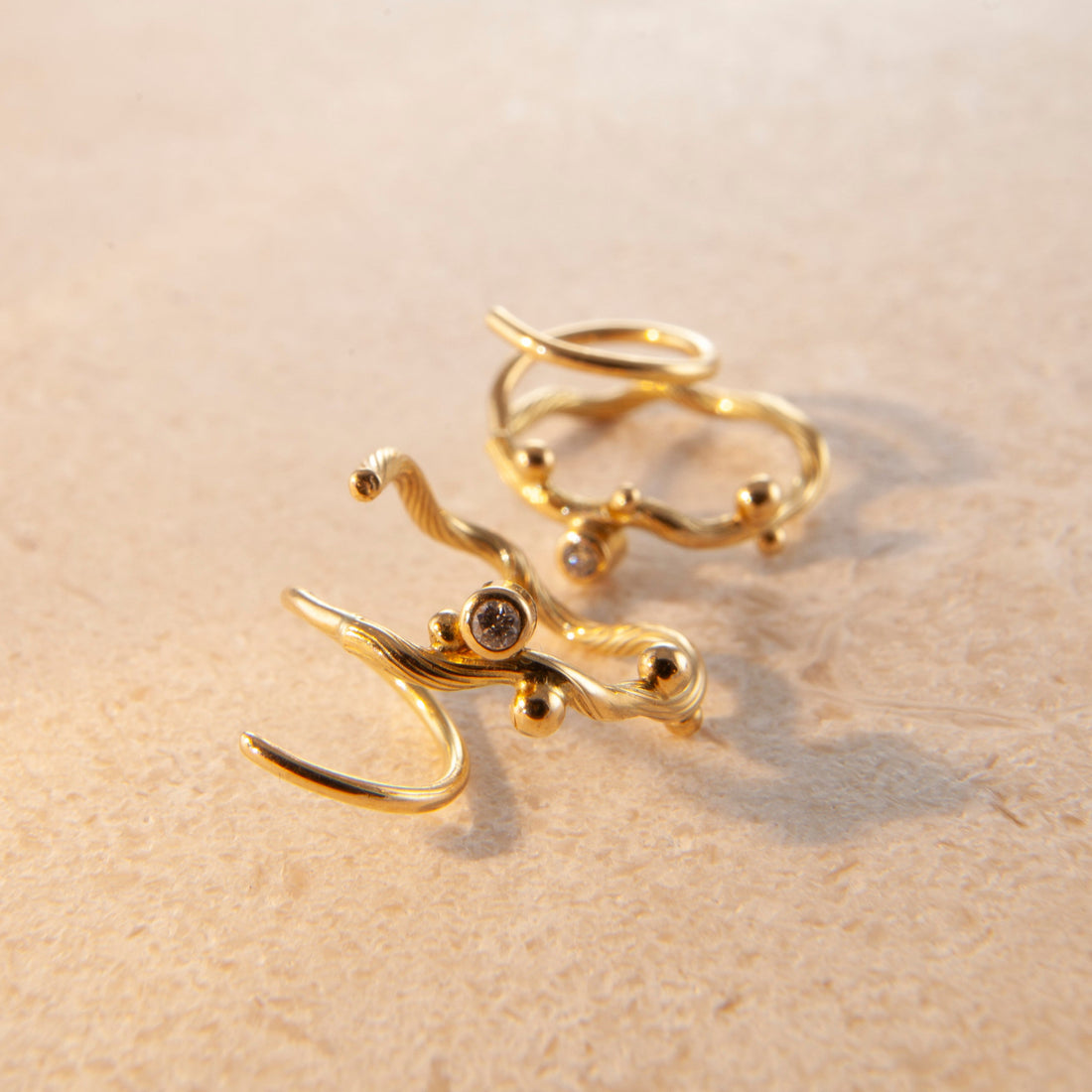 Tallulah gold hoops medium