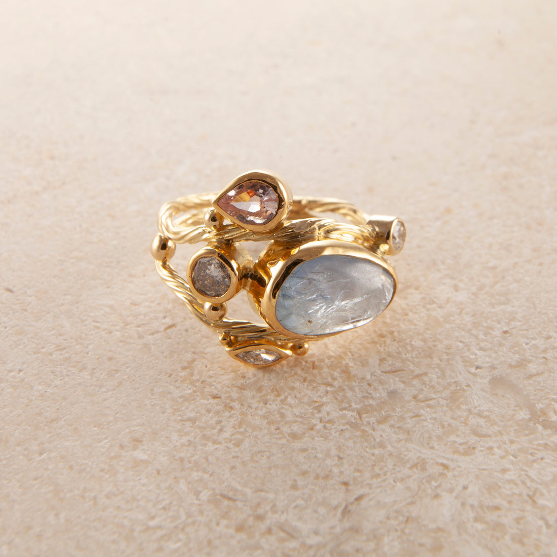 Dobbelt Seafire Ring Guld