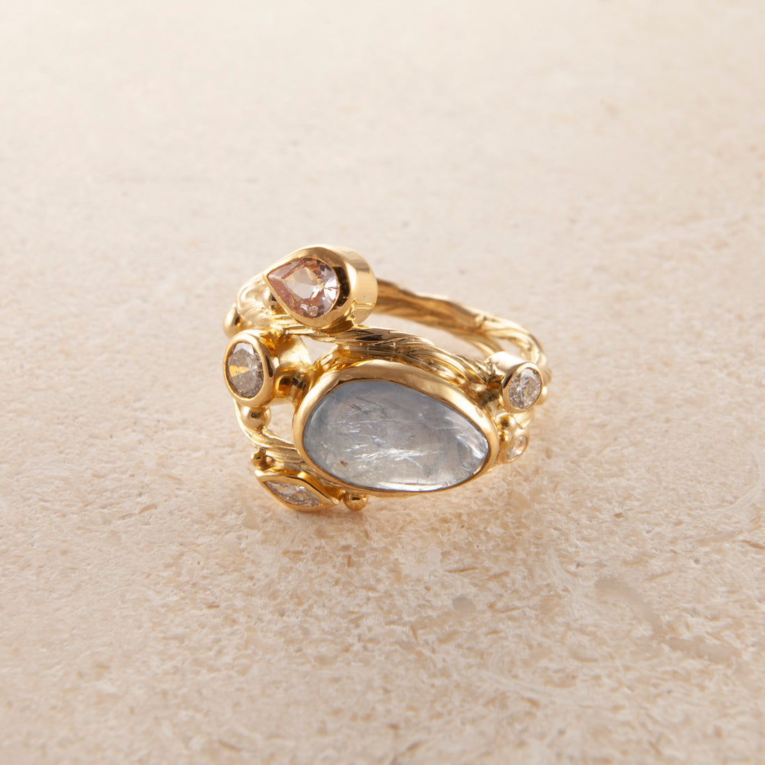 Dobbelt Seafire Ring Guld