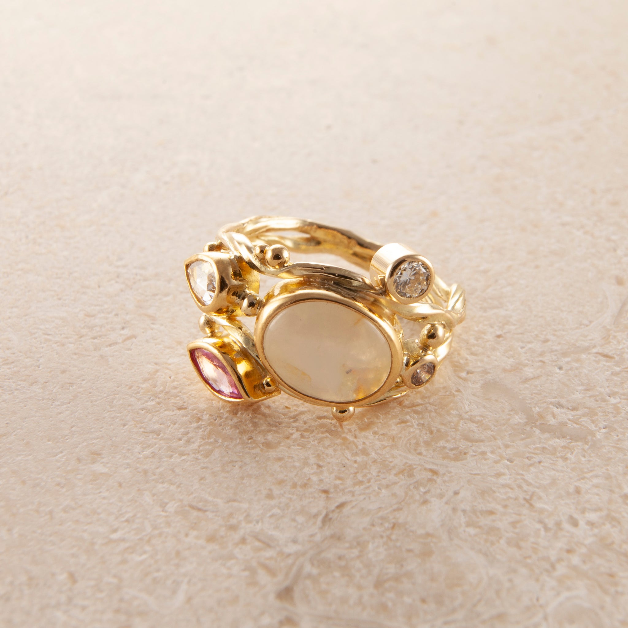 Dobbelt Seafire Guld Ring 