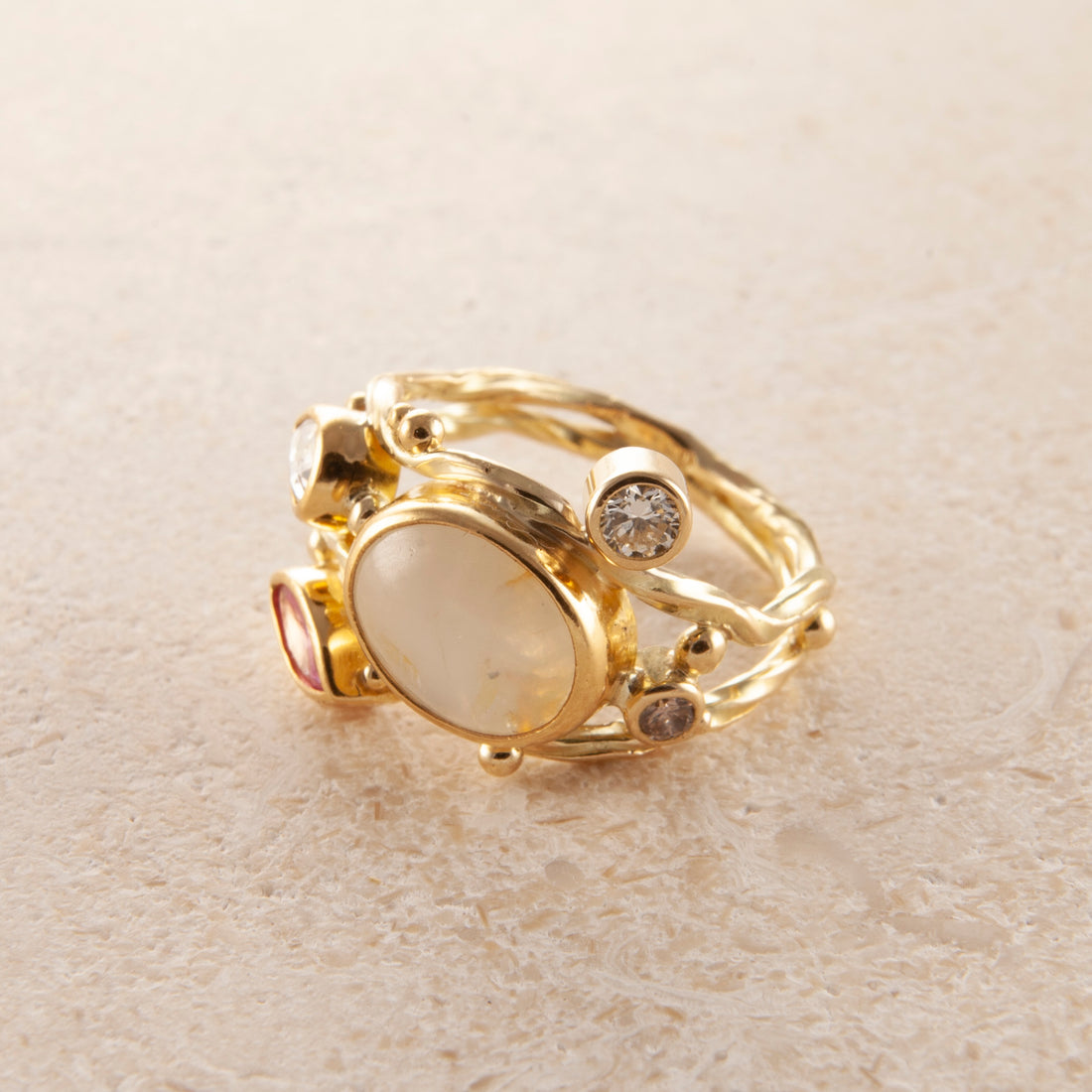 Dobbelt Seafire Guld Ring 