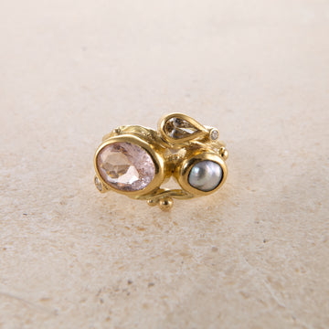Double Seafire gold ring