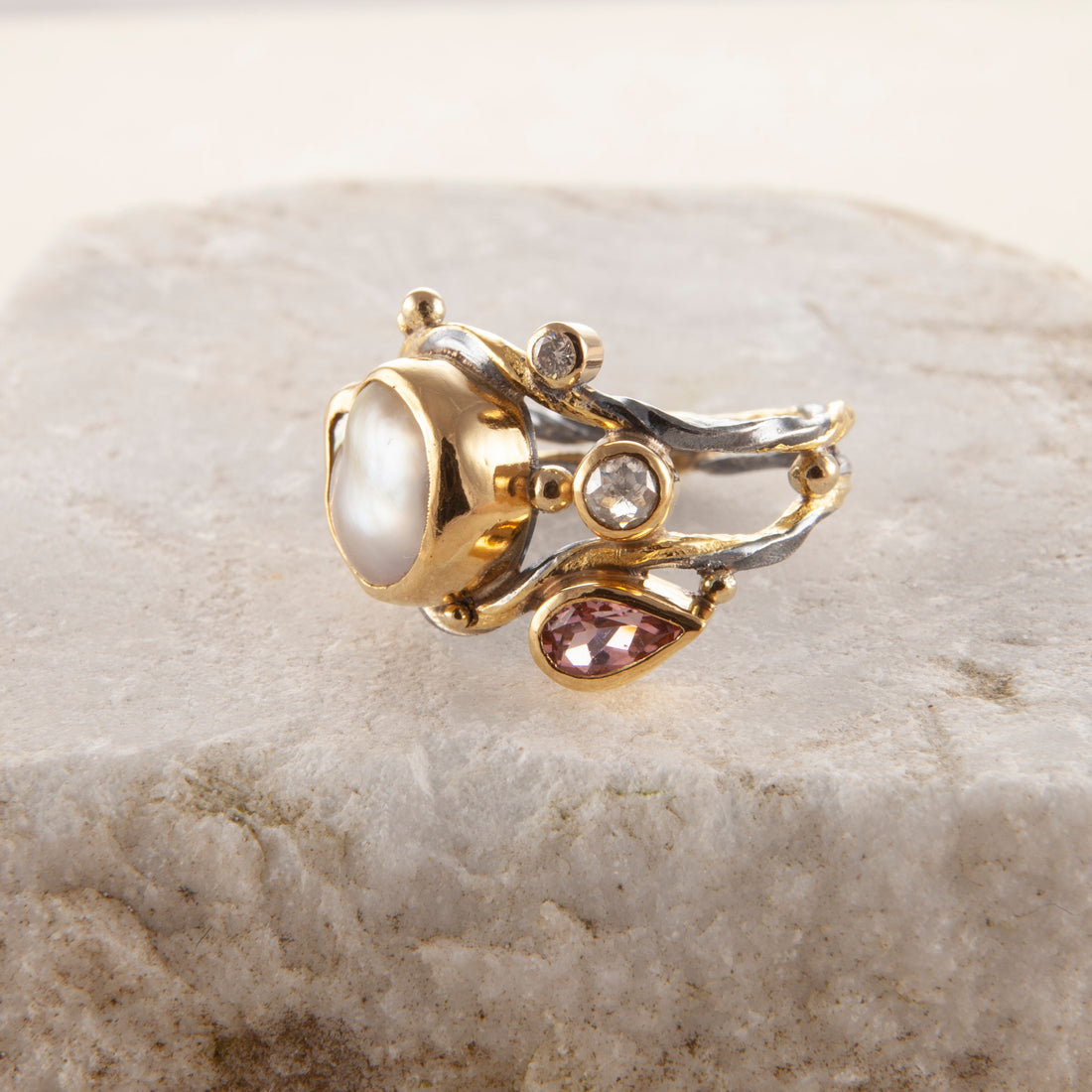 Dobbelt Seafire Sølv Ring