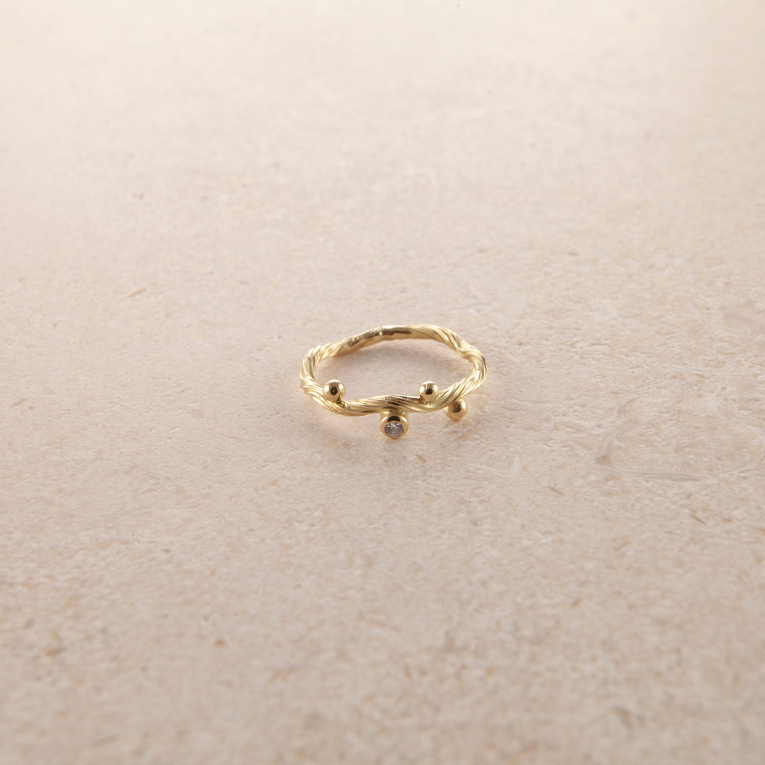 Seafire Gold Tip Ring