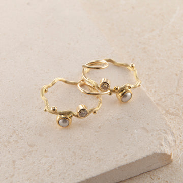 Tallulah gold hoops medium