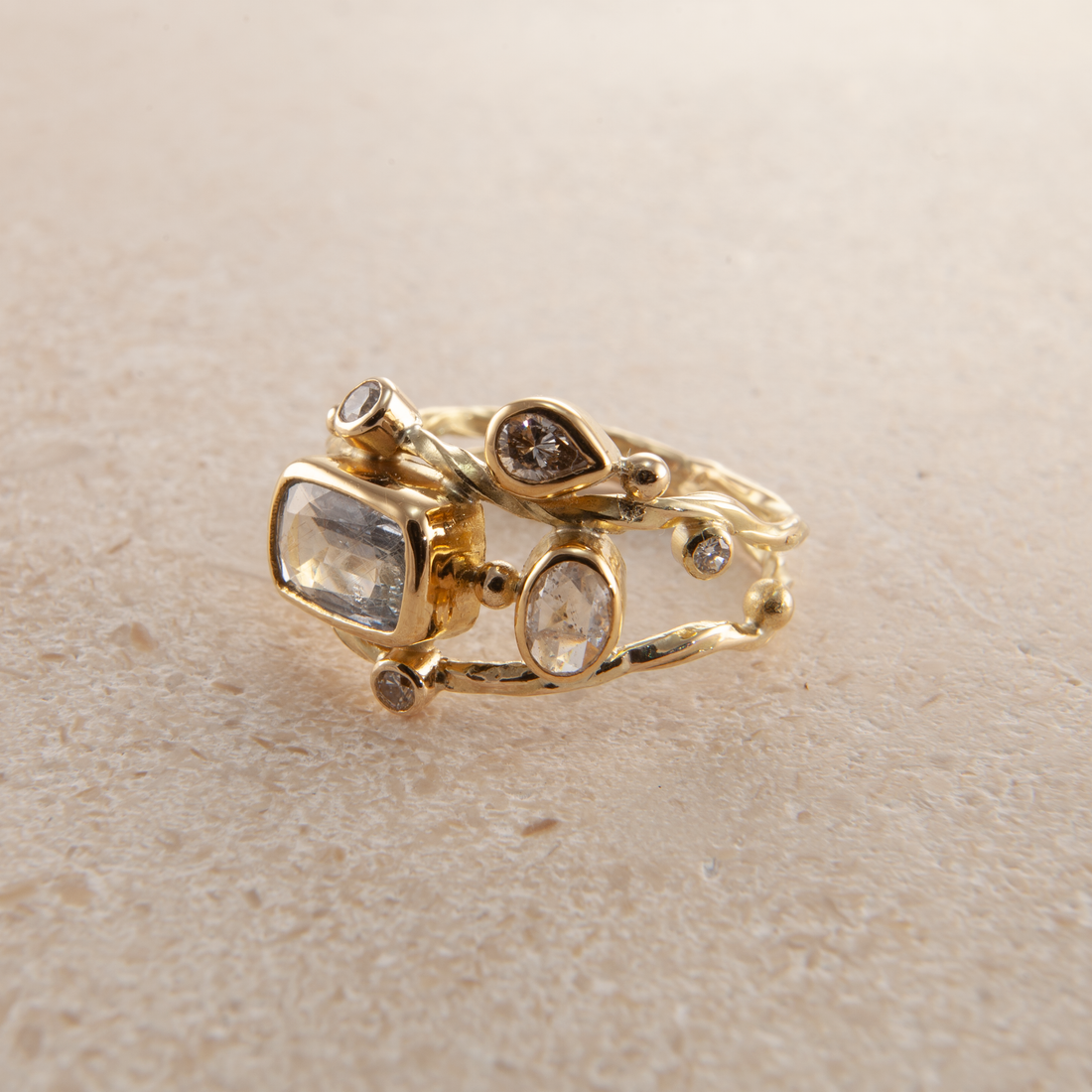 Dobbelt Seafire Guld Ring 