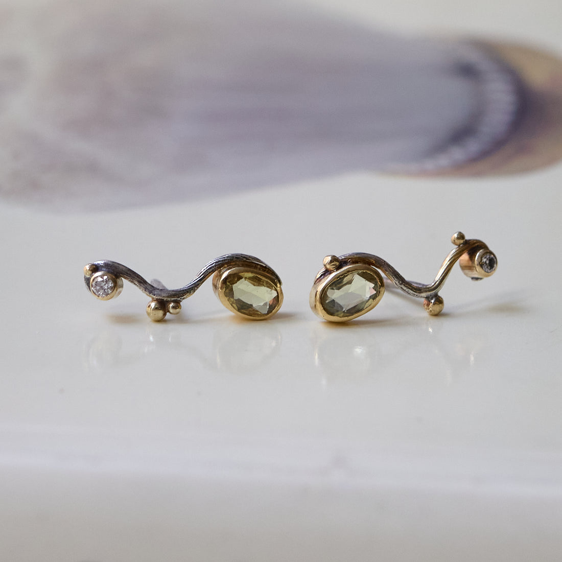 Seafire Silver Earrings