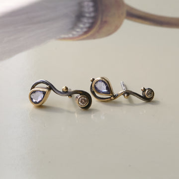 Seafire Silver Earrings