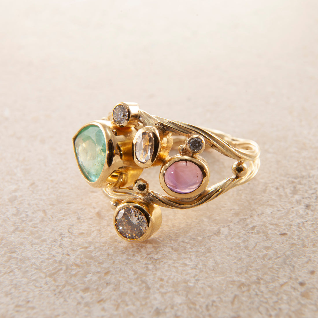 Dobbelt Seafire Guld Ring