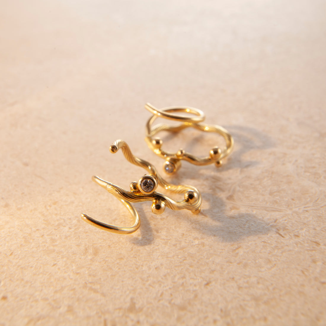 Tallulah gold hoops small