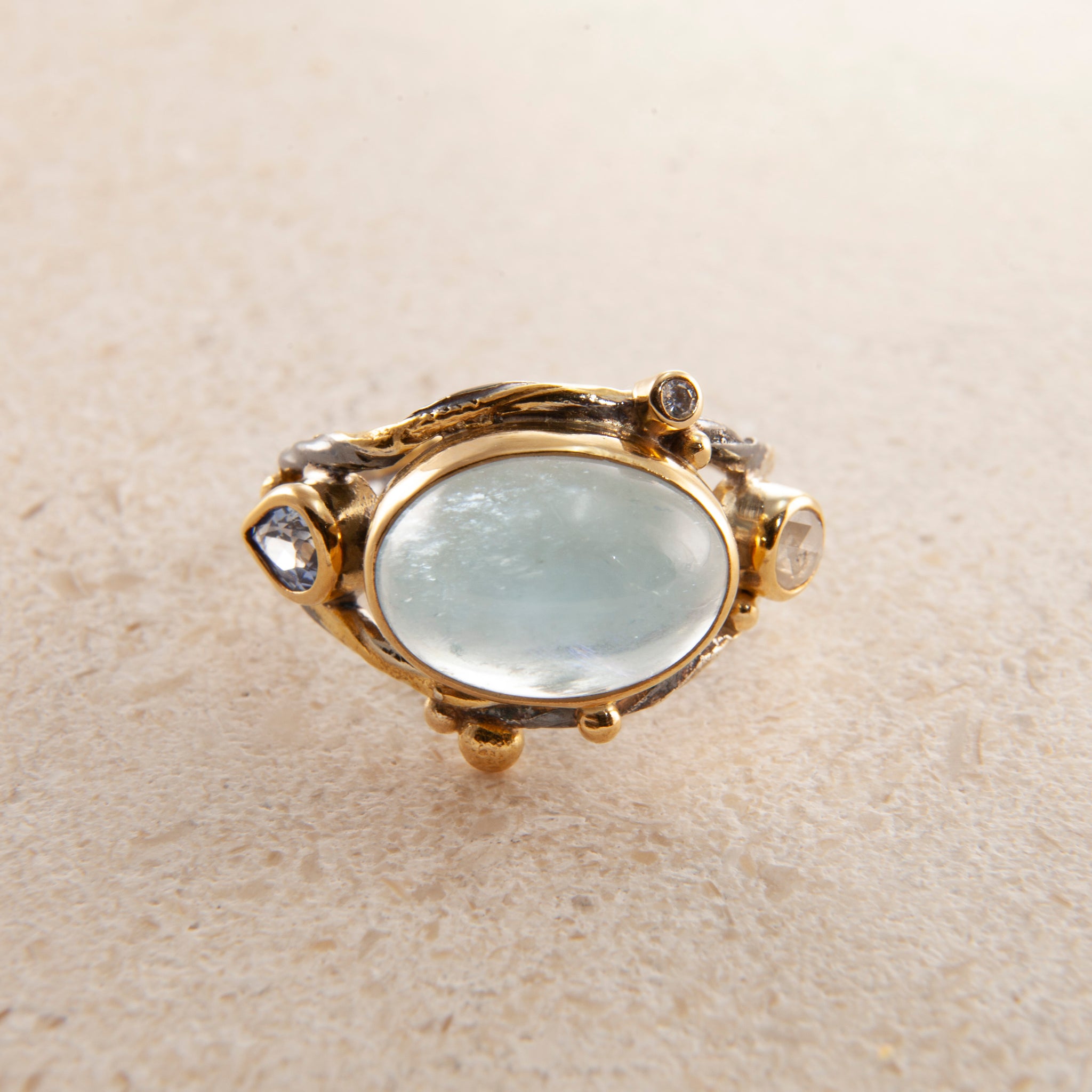 Double Seafire Silver Ring