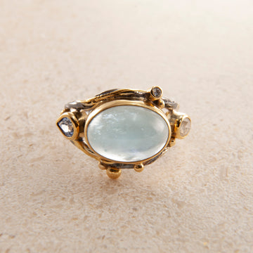 Double Seafire Silver Ring