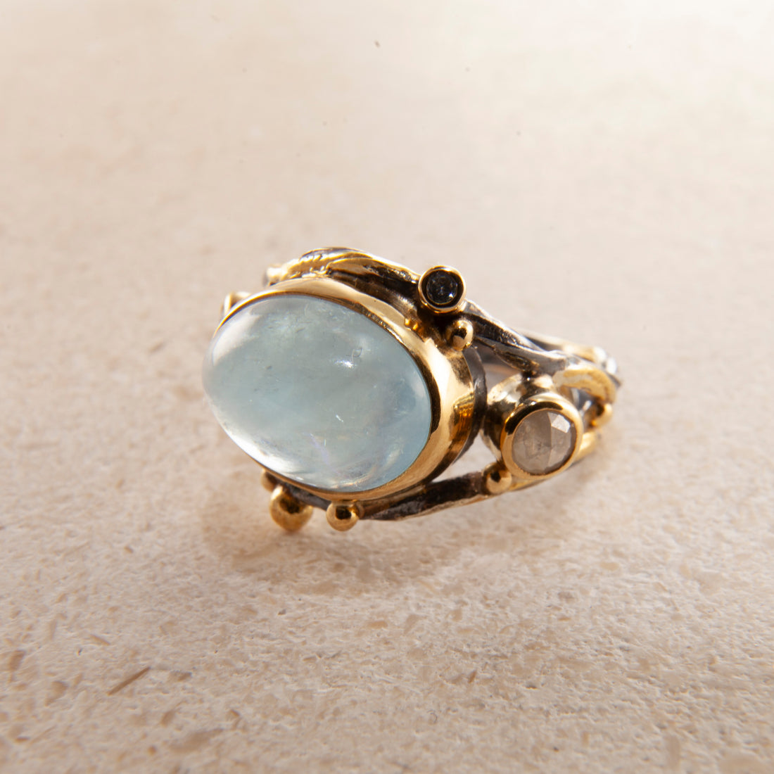 Double Seafire Silver Ring