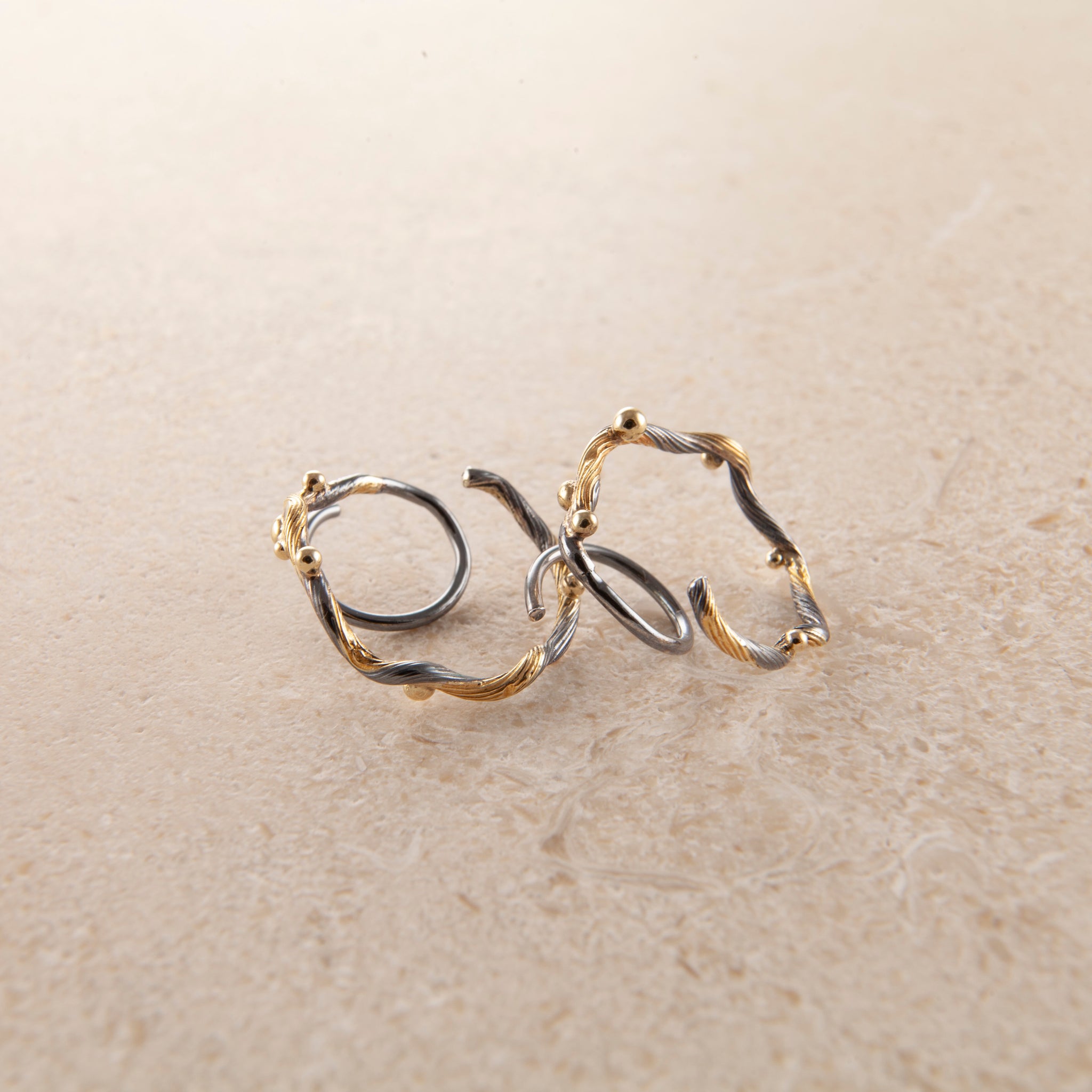 Tallulah silver hoops small